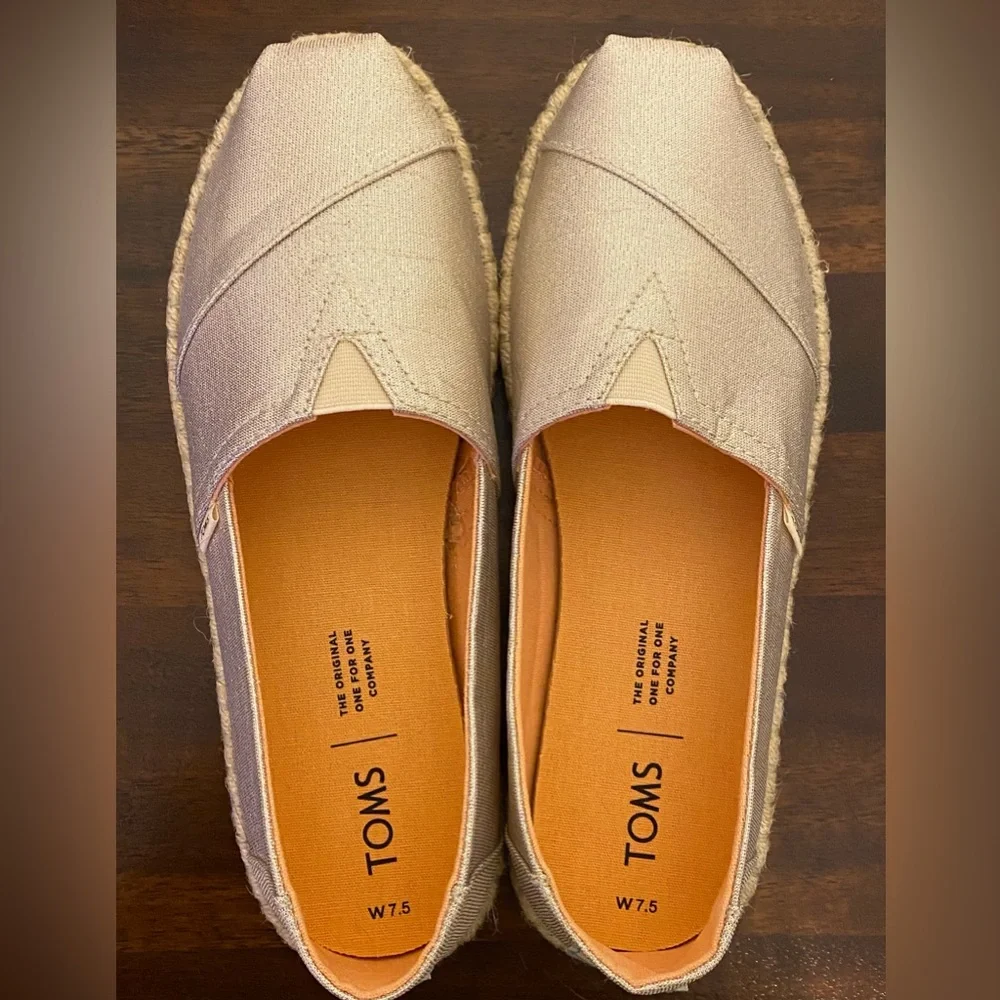 NIB TOMS Spanish Villa Sparkle Woven/Rope - Picture 5 of 7